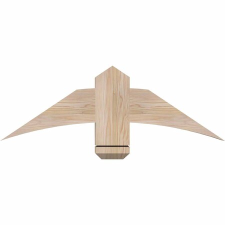 Ekena Millwork Bellingham Smooth Timber Gable Bracket, Douglas Fir, 36"W x 12"H x 3 1/2"D x 5 1/2"F, 8/12 Pitch GBW036X12X0406BEL00SDF